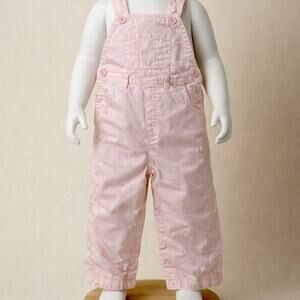 Baby Overalls Pink Size 18 Months Girls Pockets Buttons Snaps Absorba Brand.